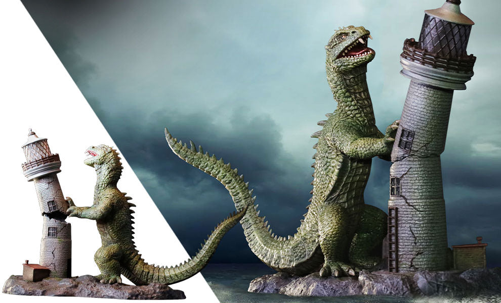 Ray Harryhausen Rhedosaurus Lighthouse Attack Statue