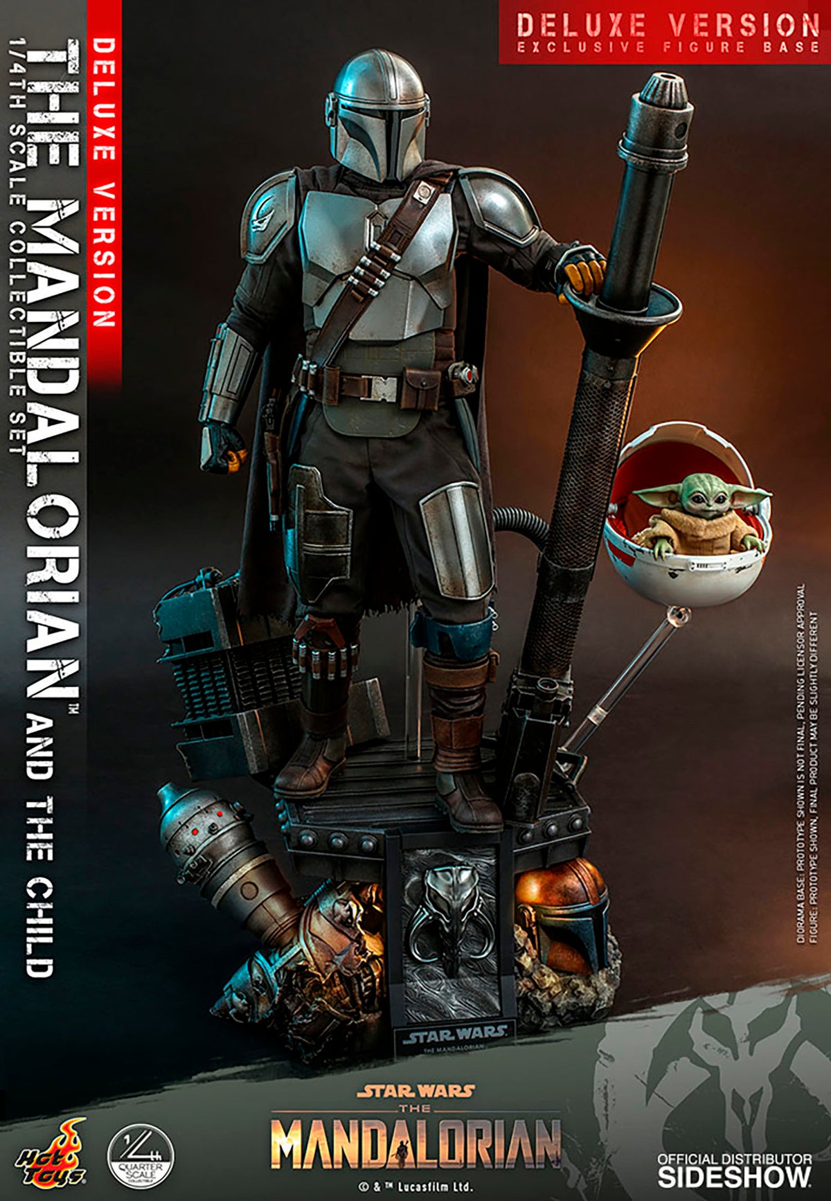 Star Wars The Mandalorian and The Child Deluxe Quarter Scale Figure