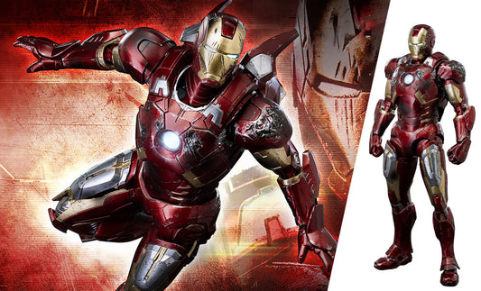 Marvel DLX Iron Man Mark 7 Battle Damaged Action Figure threezero