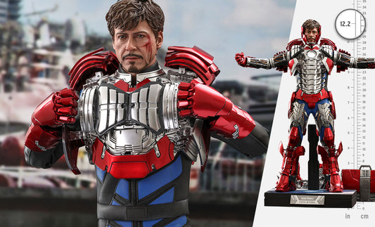 Marvel Tony Stark Mark V Suit Up Version Deluxe Sixth Scale Figure