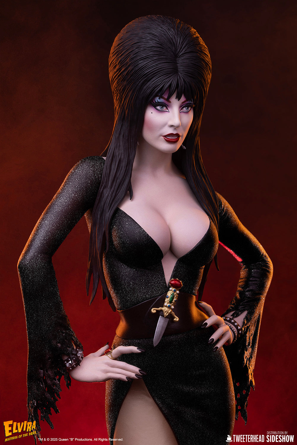 Elvira Black Glitter Dress maquette gallery view