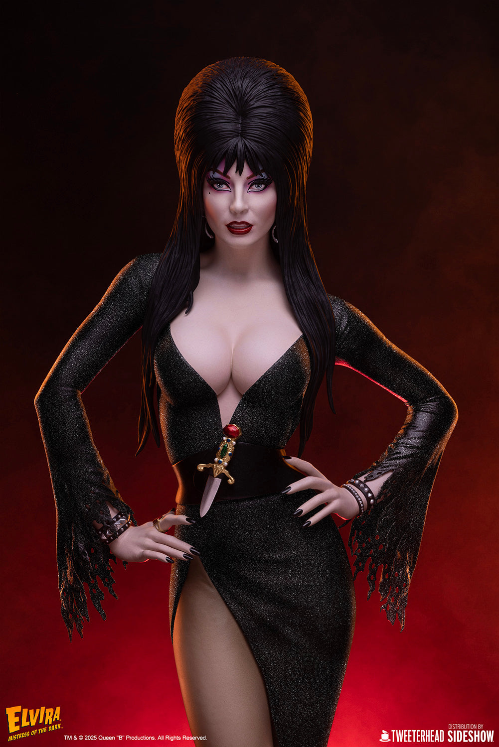 Elvira Black Glitter Dress maquette gallery view