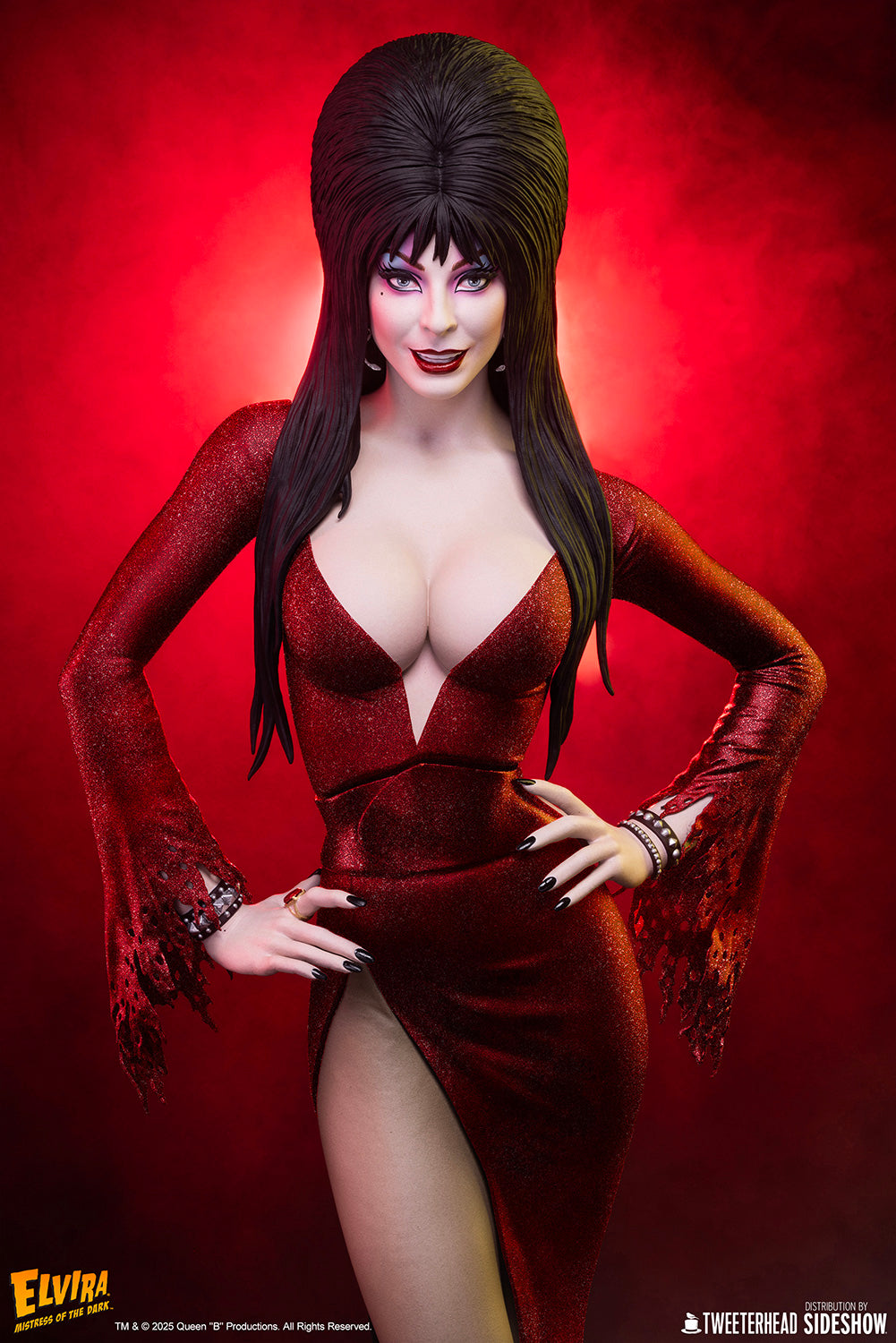 Elvira Red Glitter Dress maquette gallery view