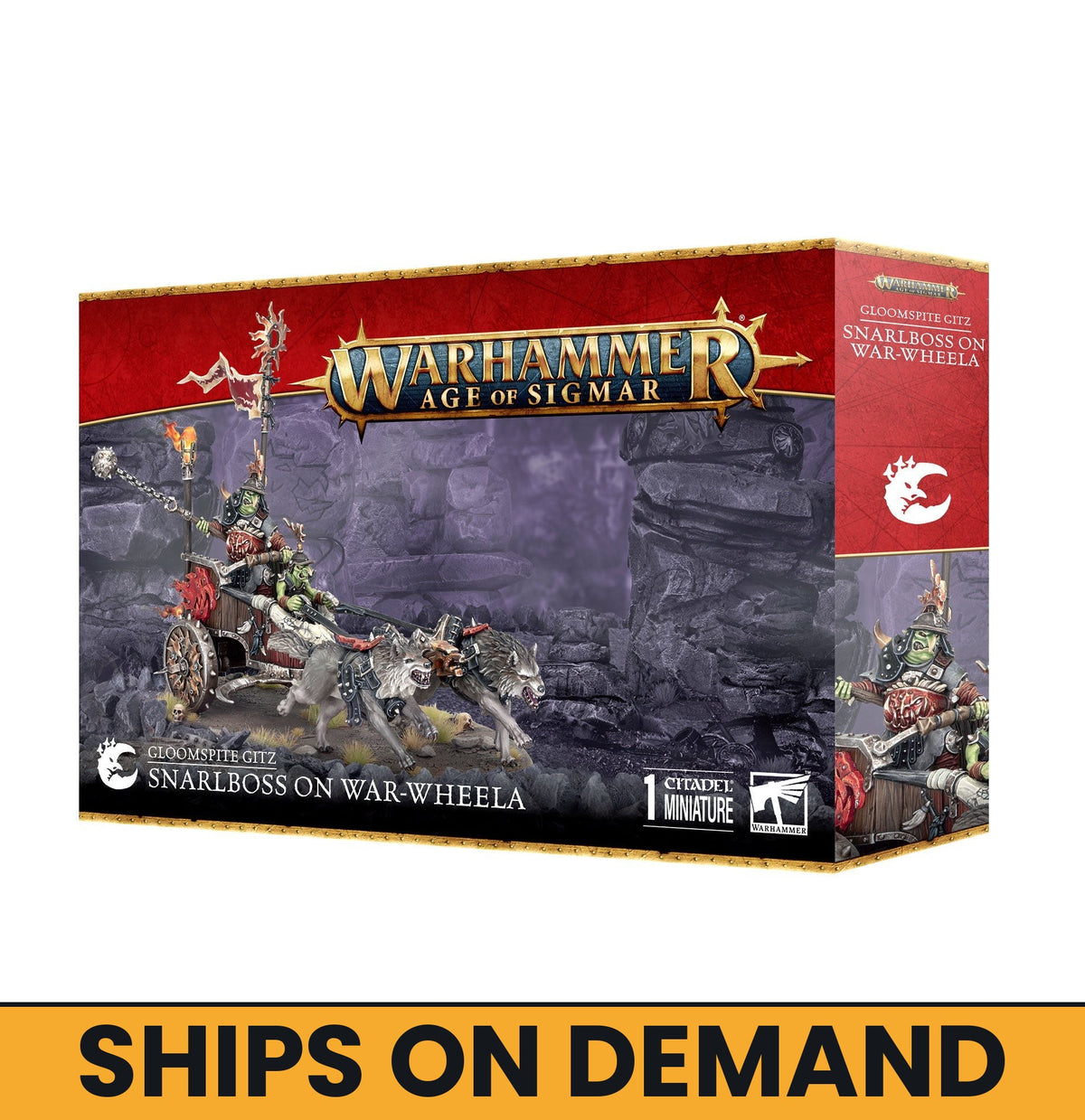 GLOOMSPITE GITZ: SNARLBOSS ON WAR-WHEELA